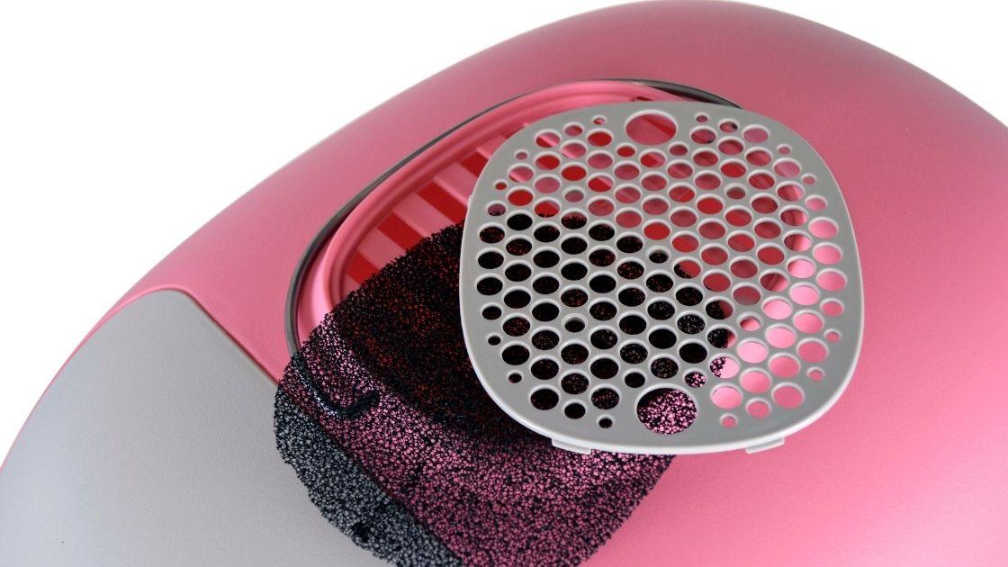 Kattetoalett med tak og kullfilter - grå - Dyrekompaniet