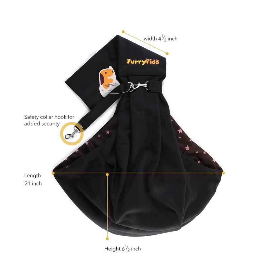 Bæreveske til hund - svart