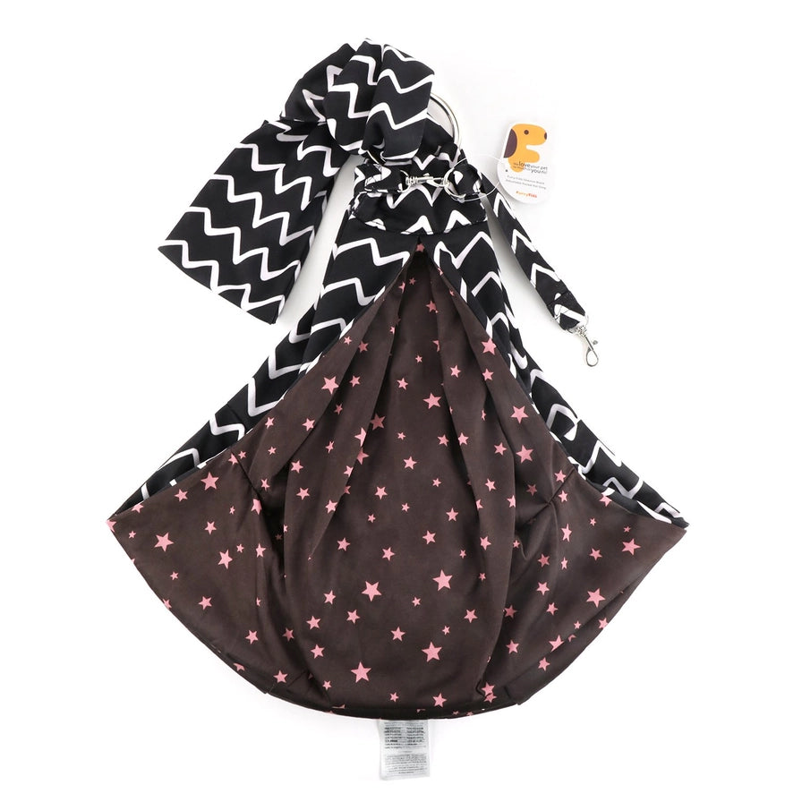 Bæreveske til hund - svart og hvit