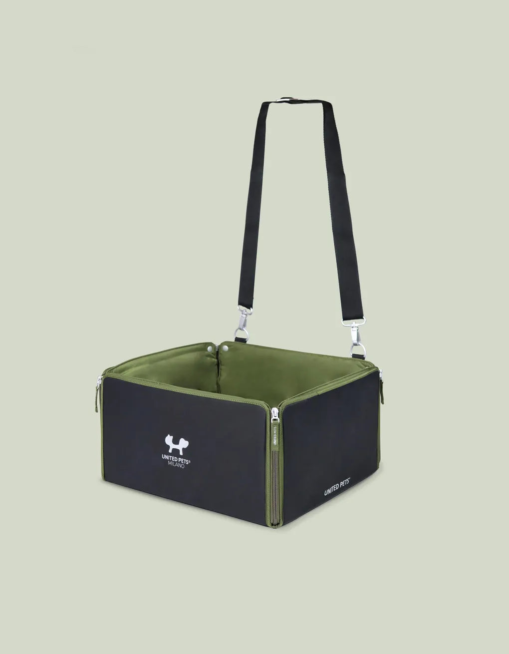 Bilsete til små hunder og katter svart/grønn - Dyrekompaniet