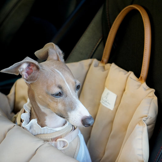 Bilsete til hund - beige - Dyrekompaniet