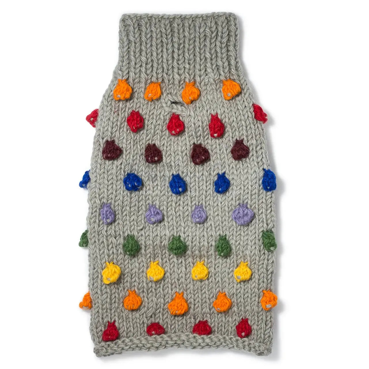 Håndstrikket hundegenser i 100% ull - grå - Dyrekompaniet