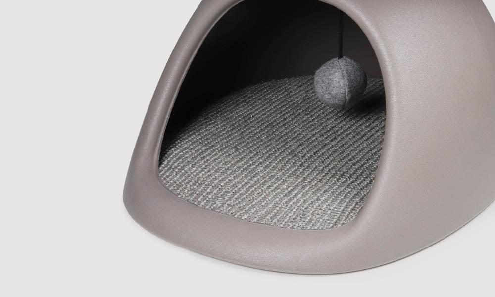 Katteseng med klorematte grå - Dyrekompaniet