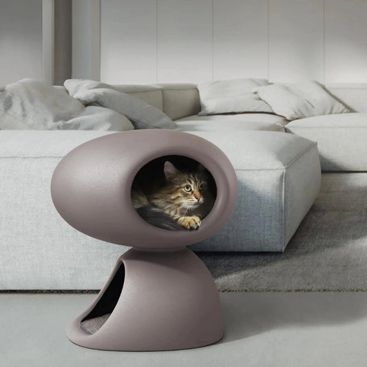 Katteseng med klorematte grå - Dyrekompaniet