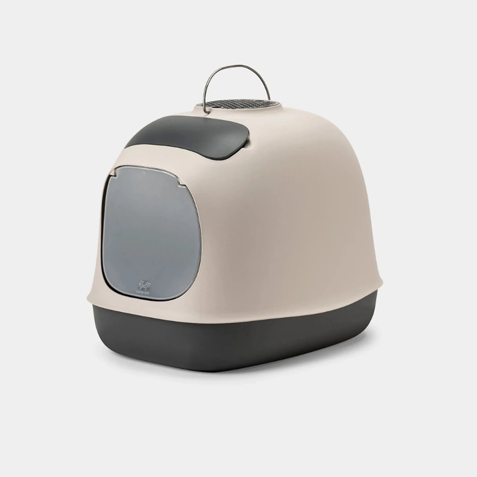 Kattetoalett med tak og kullfilter - beige - Dyrekompaniet