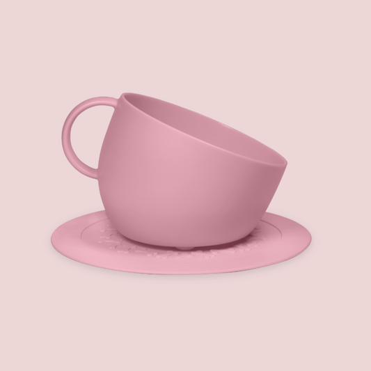 Kopp og skål til hund - rosa - Dyrekompaniet