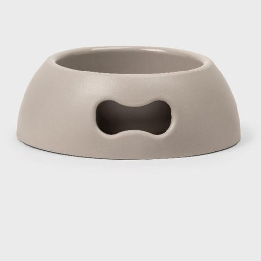 Medium matskål til hund og katt - beige - Dyrekompaniet