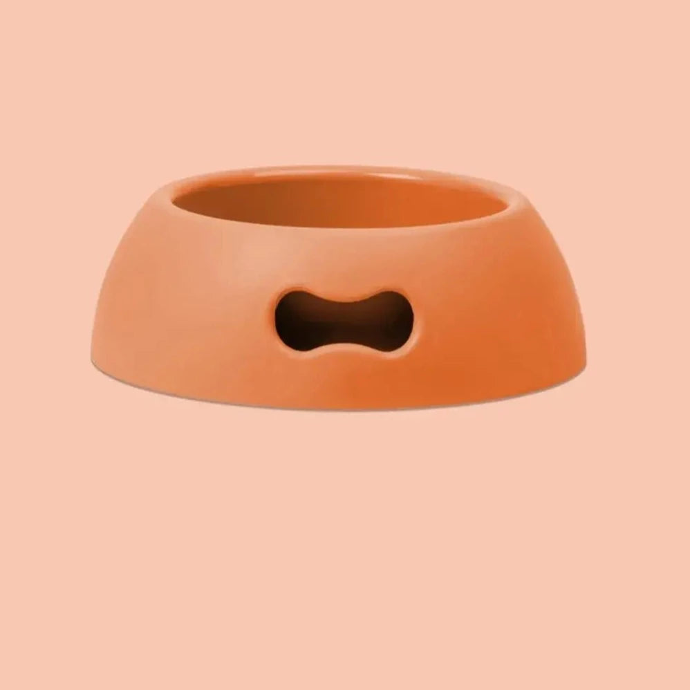 Medium matskål til hund og katt - oransje - Dyrekompaniet