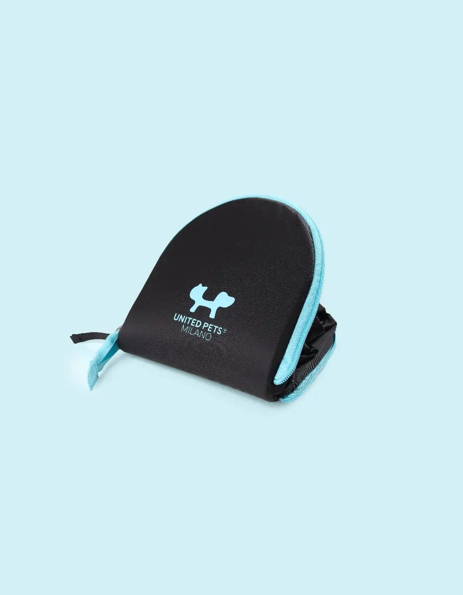 Sammenleggbar veske til hund og katt svart/blå - Dyrekompaniet