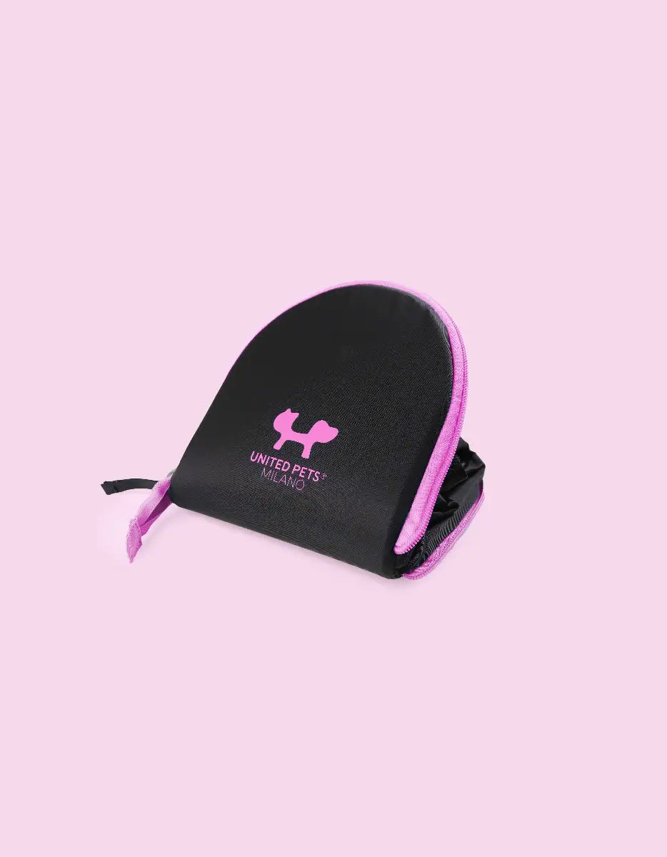Sammenleggbar veske til hund og katt svart/lilla - Dyrekompaniet